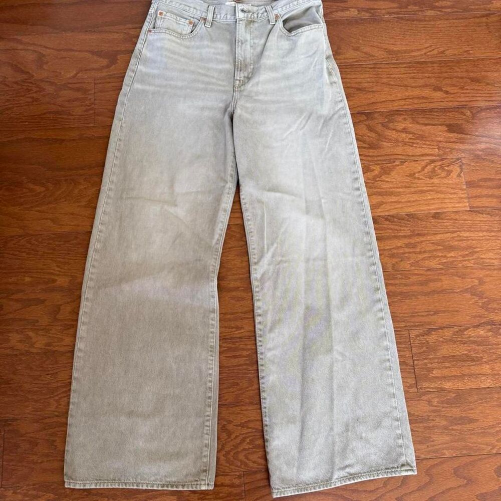 Levi-s Men's Grey and Blue Jeans